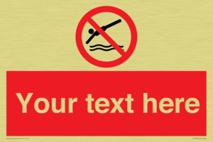 Custom prohibition no diving